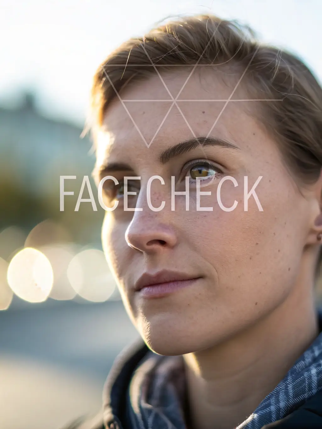 A close-up image of a person's face being scanned and recognized by a facial recognition system, highlighting the precision and speed of Kimobu's technology.
